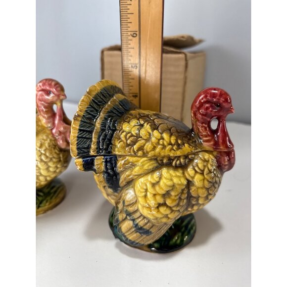 Napco Turkey Sugar & Creamer Set 1960s Vintage Japan w/Box - Picture 10 of 12